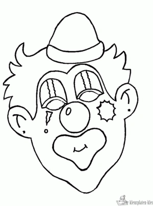 Clown 7 kleurplaat