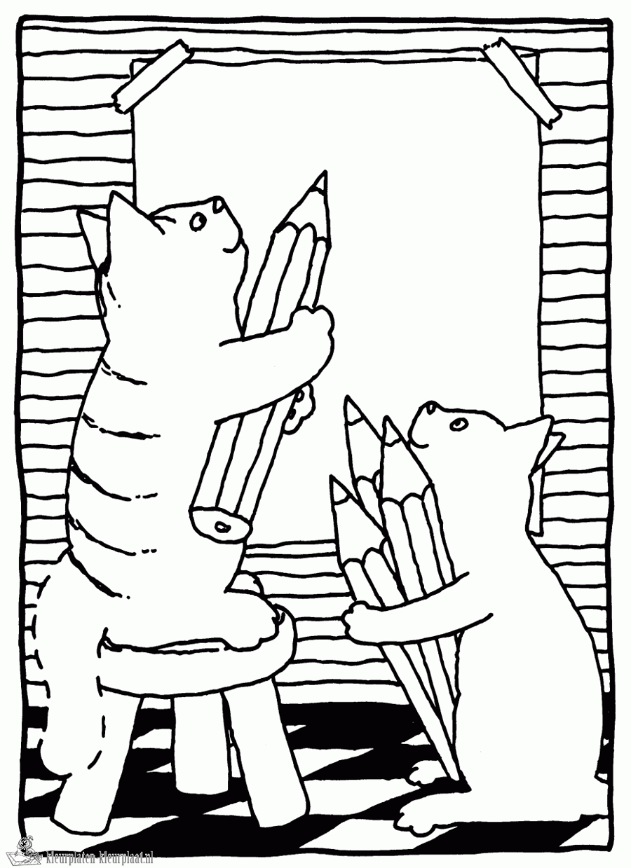 Dikkie dik 4 kleurplaat