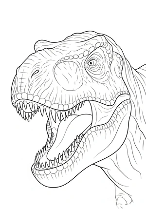 Tyrannosaurus rex met scherpe tanden kleurplaat