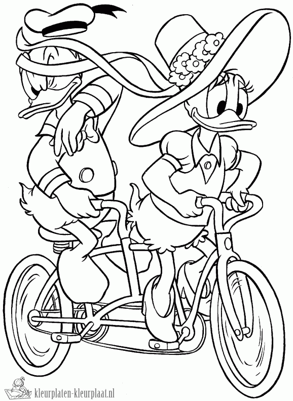 Donald duck 10 kleurplaat