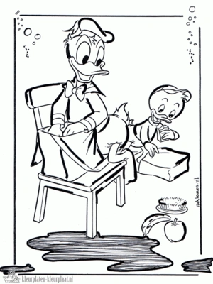 Donald duck 16 kleurplaat