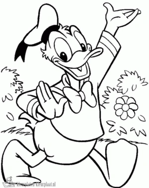 Donald duck 3 kleurplaat