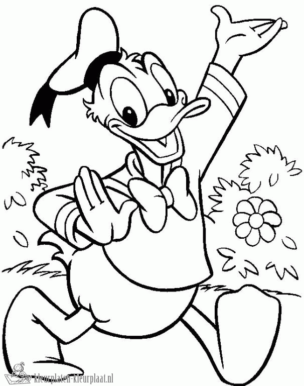 Donald duck 3 kleurplaat