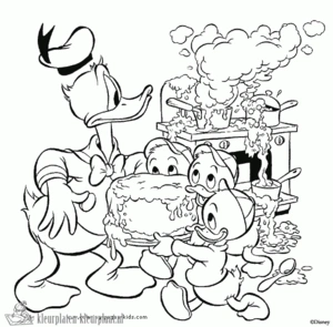 Donald duck 4 kleurplaat