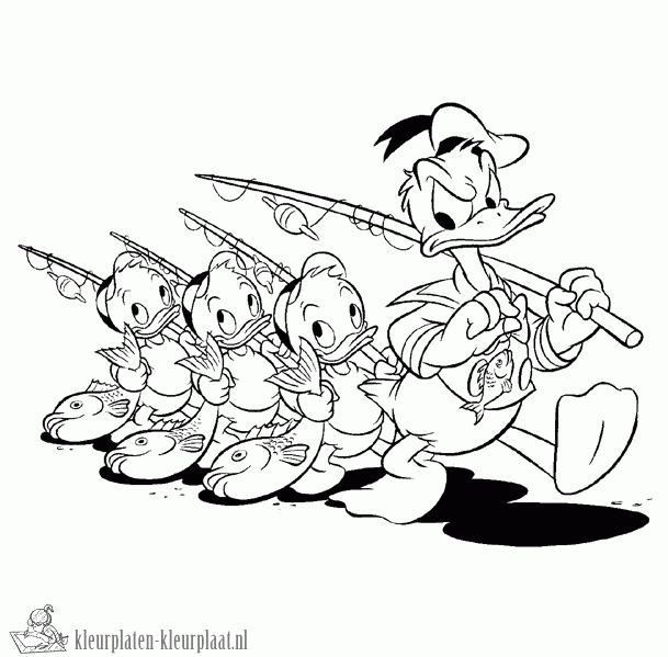 Donald duck 6 kleurplaat