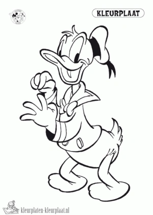 Donald duck 7 kleurplaat