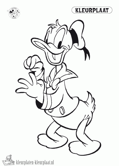 Donald duck 7 kleurplaat