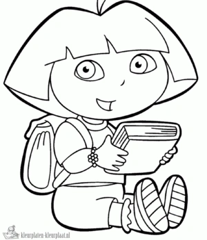 Dora 16 kleurplaat