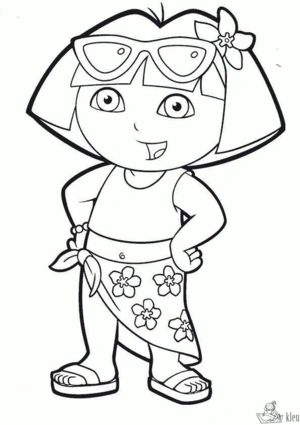 Dora 17 kleurplaat