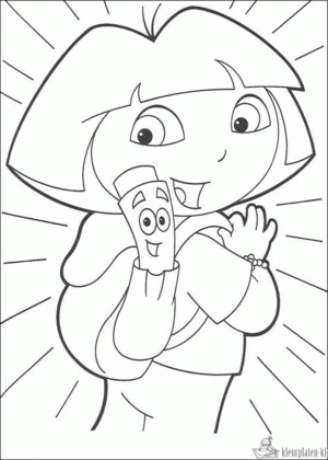 Dora 8 kleurplaat