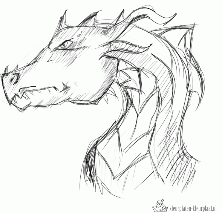 Draak 1 kleurplaat
