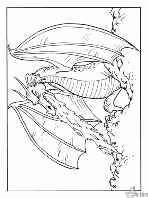 Draak 18 kleurplaat