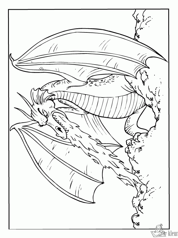Draak 18 kleurplaat