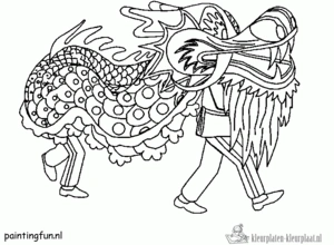 Draak 25 kleurplaat
