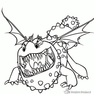 Draak 5 kleurplaat