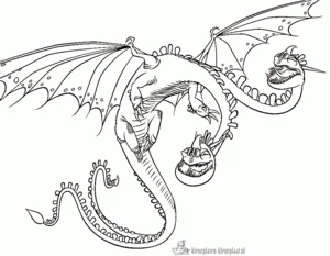 Draak 6 kleurplaat
