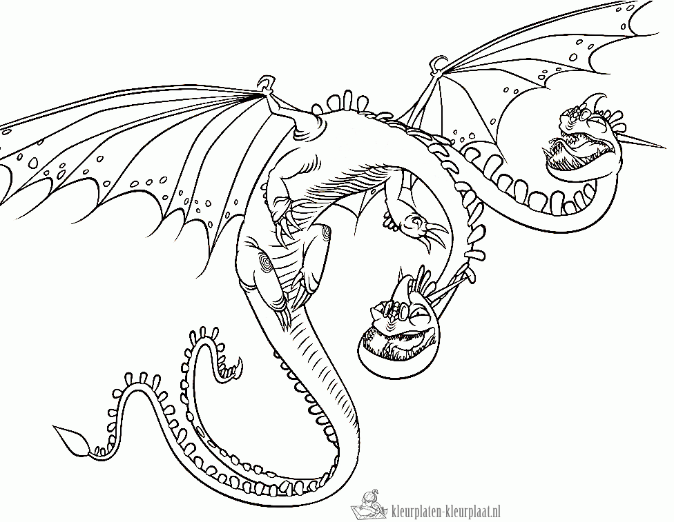 Draak 6 kleurplaat
