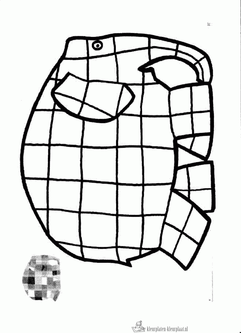 Elmer 2 kleurplaat
