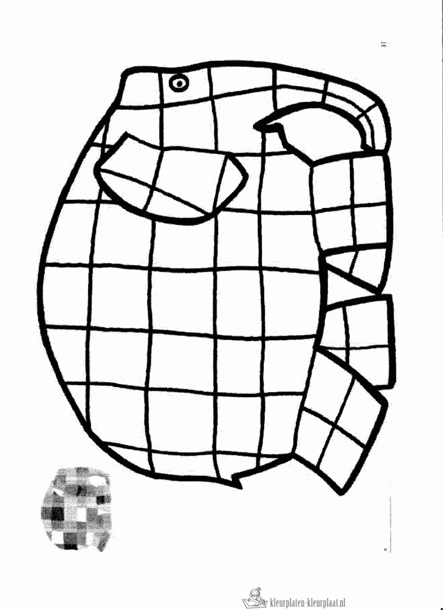 Elmer 2 kleurplaat