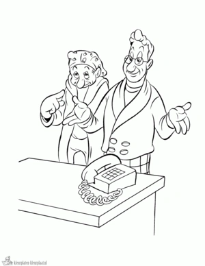 Ernst en bobbie 7 kleurplaat