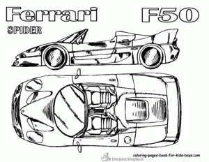 Ferrari 14 kleurplaat