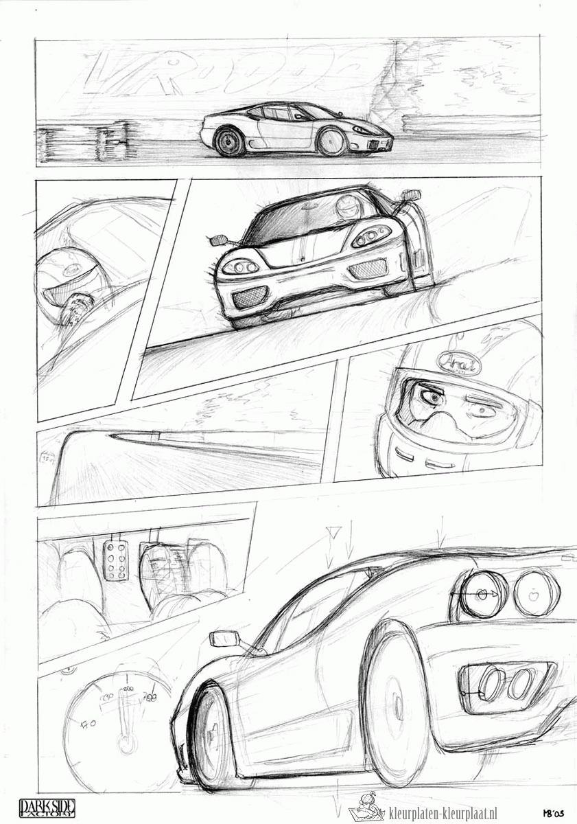 Ferrari 16 kleurplaat