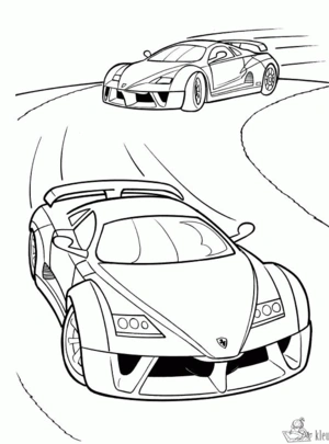 Ferrari 4 kleurplaat