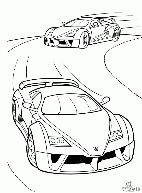 Ferrari 4 kleurplaat