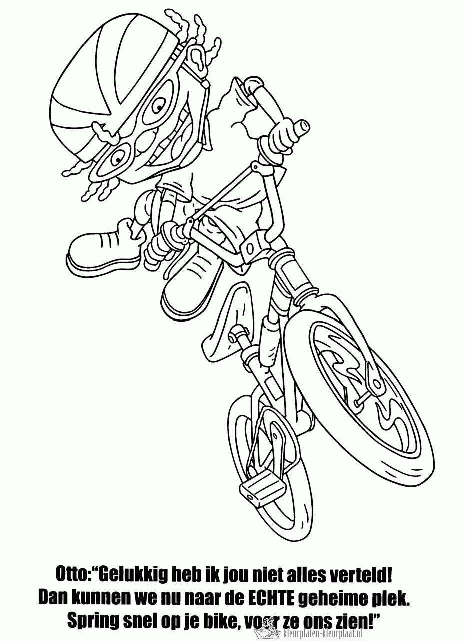Fiets 16 kleurplaat