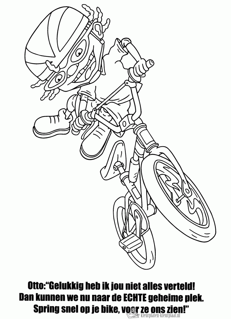 Fiets 16 kleurplaat