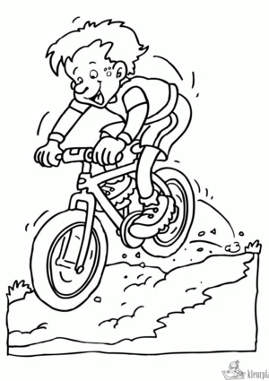 Fiets kleurplaten om te printen en kleuren