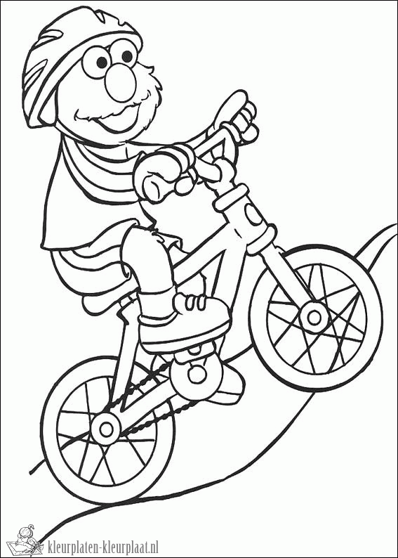 Fiets 20 kleurplaat