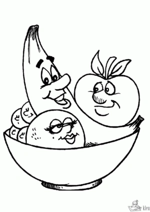 Fruit 1 kleurplaat