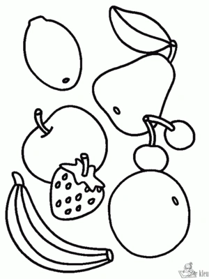 Fruit 25 kleurplaat