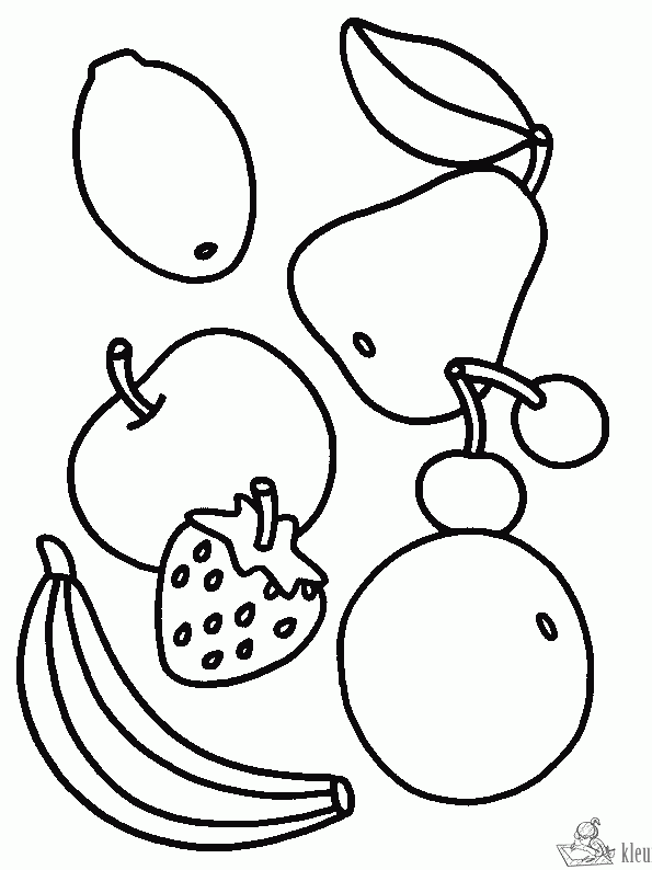 Fruit 25 kleurplaat