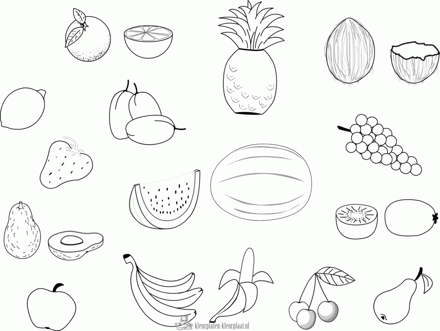 Fruit 48 kleurplaat