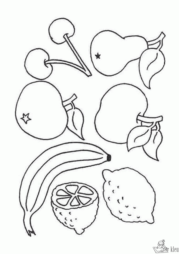 Fruit 5 kleurplaat