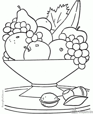 Fruit 60 kleurplaat