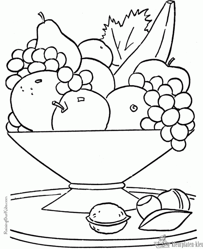 Fruit 60 kleurplaat