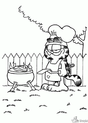 Garfield 14 kleurplaat