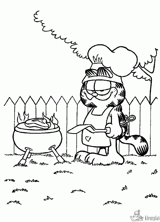 Garfield 14 kleurplaat