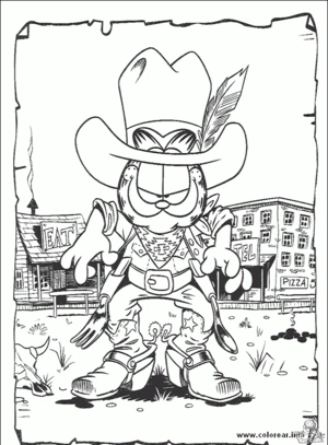 Garfield 30 kleurplaat