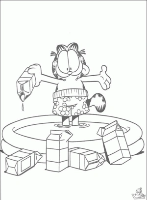 Garfield 32 kleurplaat