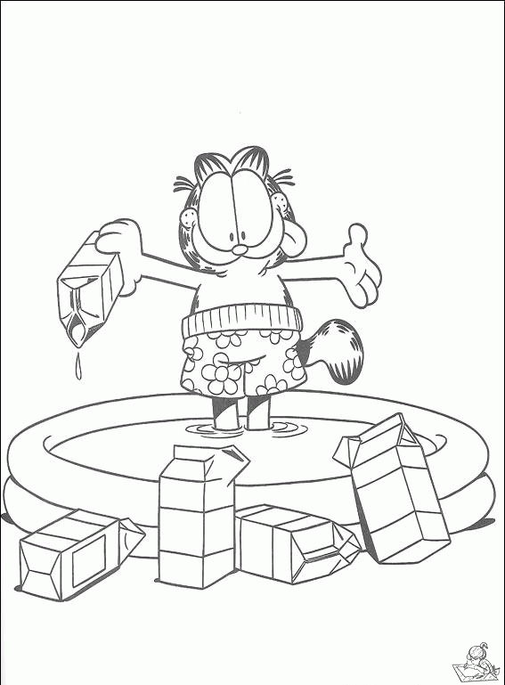 Garfield 32 kleurplaat