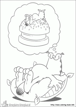 Garfield 39 kleurplaat