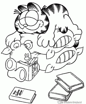 Garfield 45 kleurplaat
