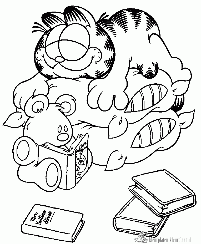Garfield 45 kleurplaat