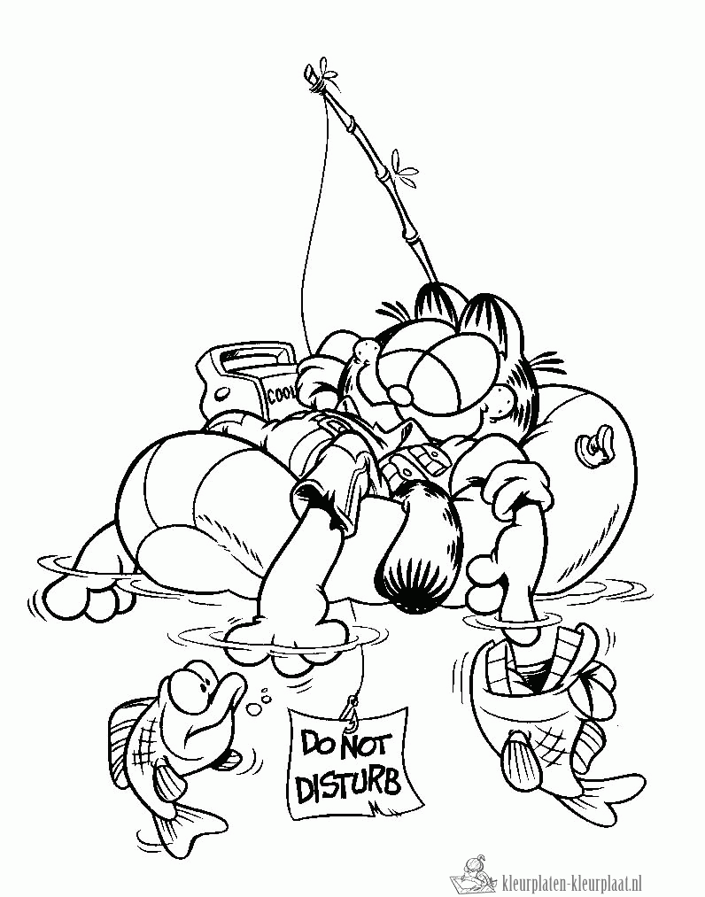 Garfield 49 kleurplaat