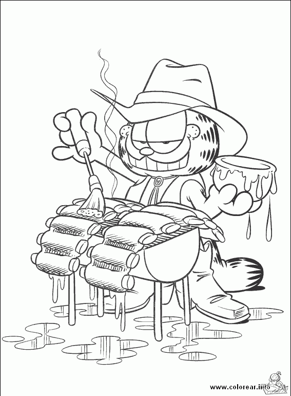 Garfield 5 kleurplaat