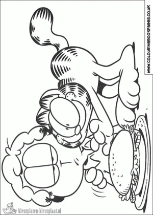 Garfield 58 kleurplaat